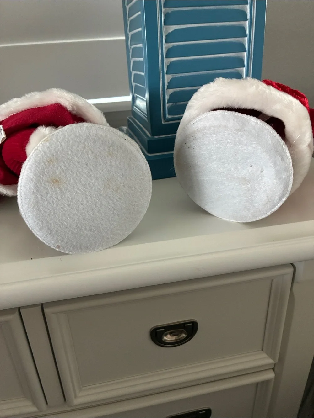 Annalee Red, Green & White Santa and Mrs. Claus Plush Holiday Pair